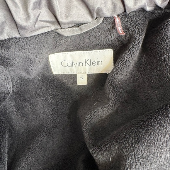 CALVIN KLEIN 1X Gray Winter Coat with attached hood - Picture 4 of 11